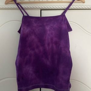dark purple handmade tie dye crop top